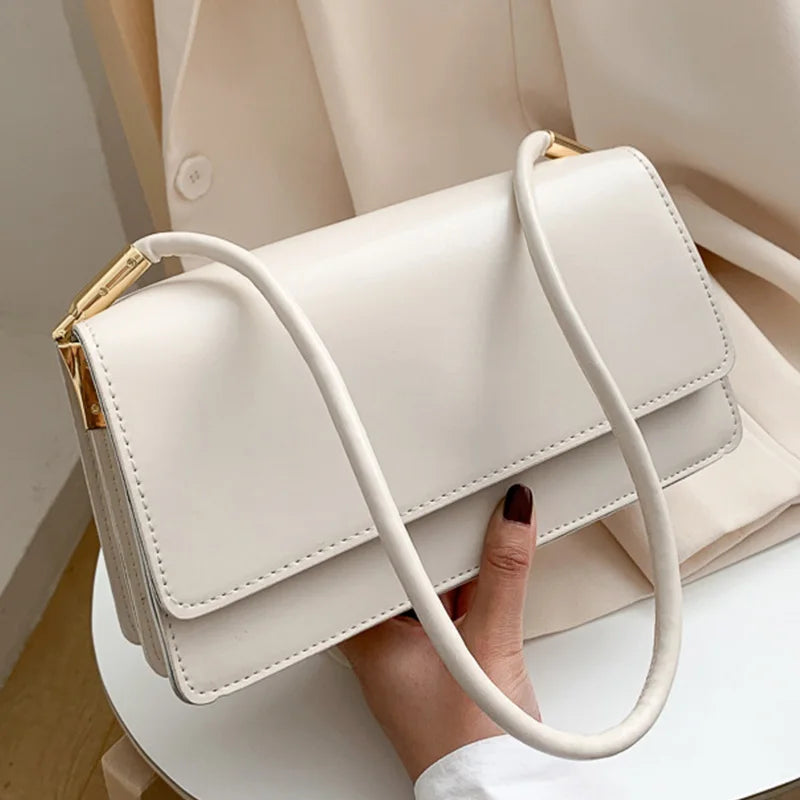 Women's PU Leather Shoulder Bag Lady Handbag Armpit Travel Hand Bag