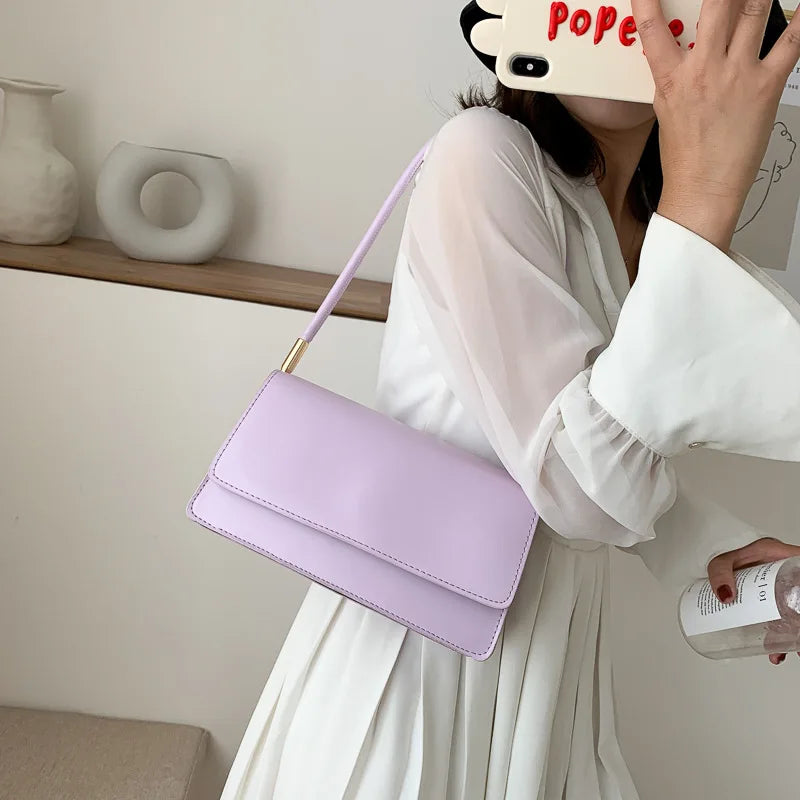Women's PU Leather Shoulder Bag Lady Handbag Armpit Travel Hand Bag