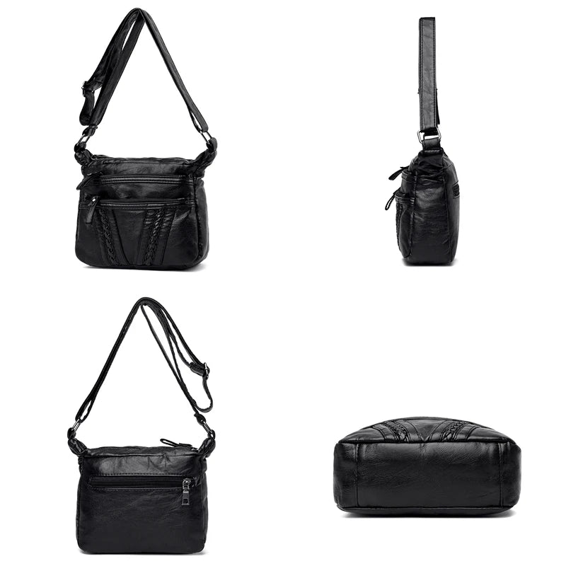 Mini PU Leather Women Messenger Bag Shoulder Sling Handbag