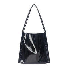 Soft Patent Leather Women Shoulder Bags Large Capacity Retro Ladies Shopping Bag