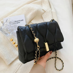 Soft PU Leather Shoulder Crossbody Bag for Women Chain Square Bags