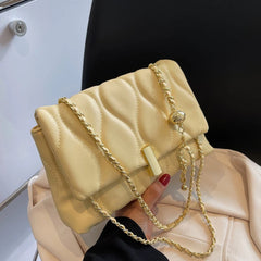 Soft PU Leather Shoulder Crossbody Bag for Women Chain Square Bags