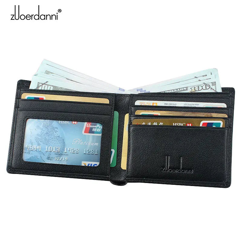Men's Ultra Thin Leather Wallet High Quality Cowhide Purse