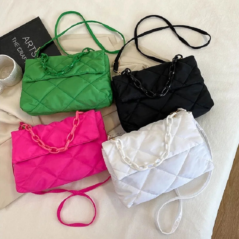 Women's Rhombus Shoulder Tote Bag Large Capacity Handbag