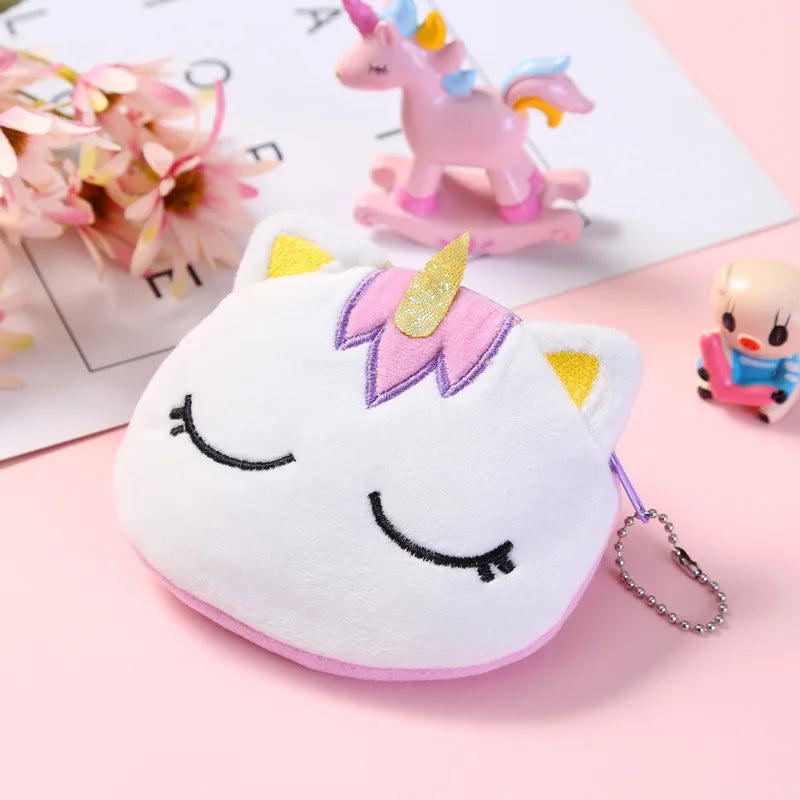 Plush Cartoon Women's Coin Purse Animal Zipper Girl Coin Purse