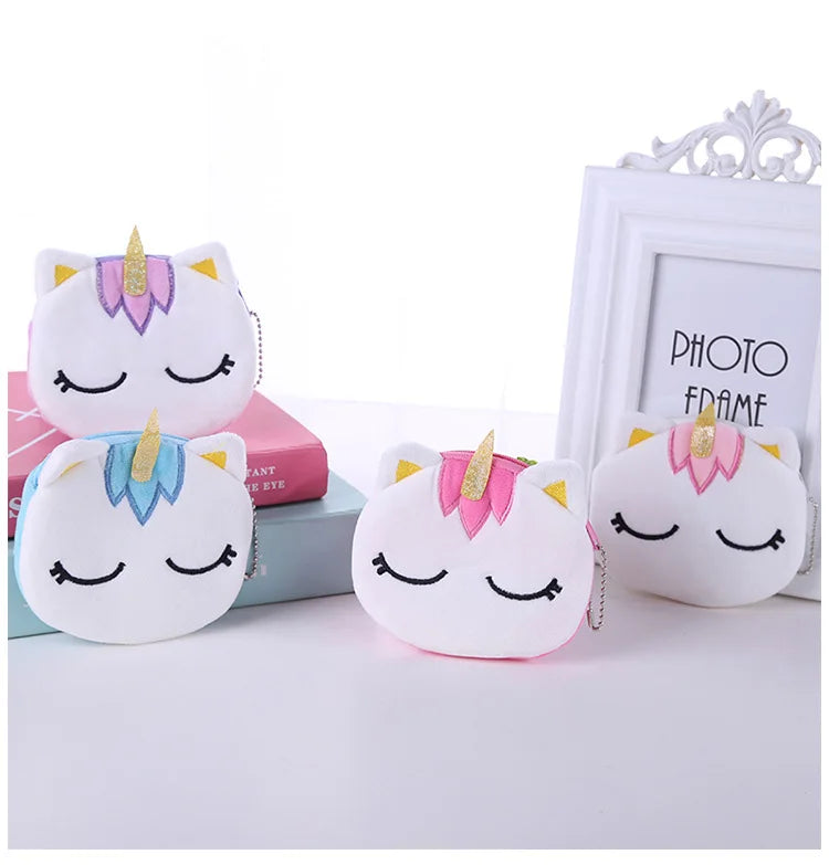 Plush Cartoon Women's Coin Purse Animal Zipper Girl Coin Purse
