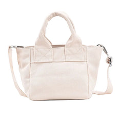 Solid Candy Canvas Shoulder Bag with Wide Strap