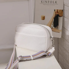 Classic Crossbody Bag Women Fabric Strap Shoulder Bag