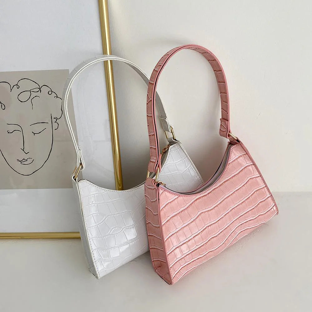 Solid Chain Handbag for Women Shopping Bag Casual Totes Shoulder Bags