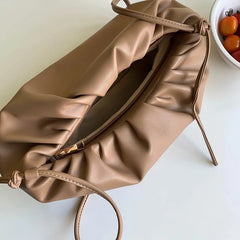 Thick Chain Crossbody Bag Soft Leather Shoulder Bag