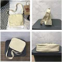 Solid Canvas Women's Shoulder Bag Casual Crossbody Handbag