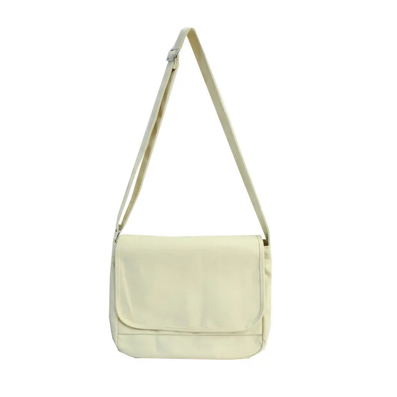 Solid Canvas Women's Shoulder Bag High Crossbody