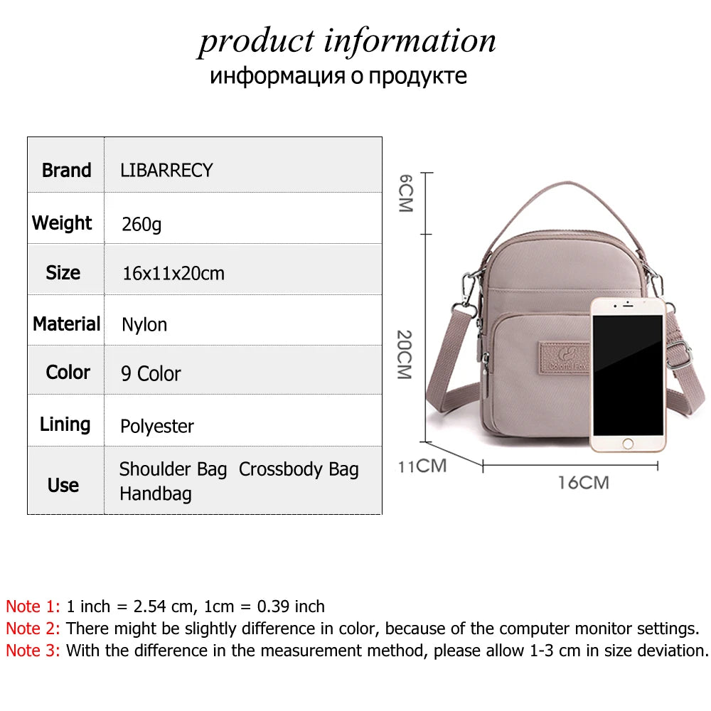 Mini Shoulder Bag Women's Handbag High Nylon Messenger Bags
