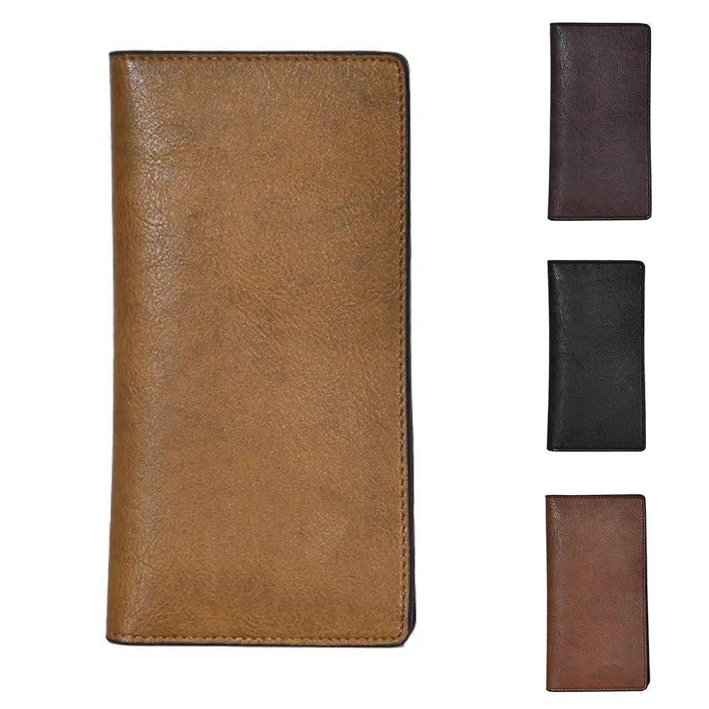 Men Multi-slot Faux Leather Bifold Clutch Purse Long Wallet