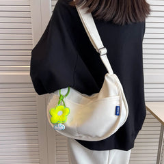 Solid Female Student Summer Shopping Messenger Shoulder Versatile Campus Schoolb