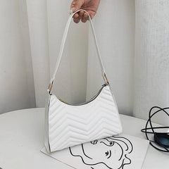 Half-Moon Leather Women Top-handle Bag Vintage Armpit Shoulder Handbag