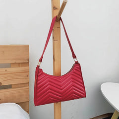 Half-Moon Leather Women Top-handle Bag Vintage Armpit Shoulder Handbag