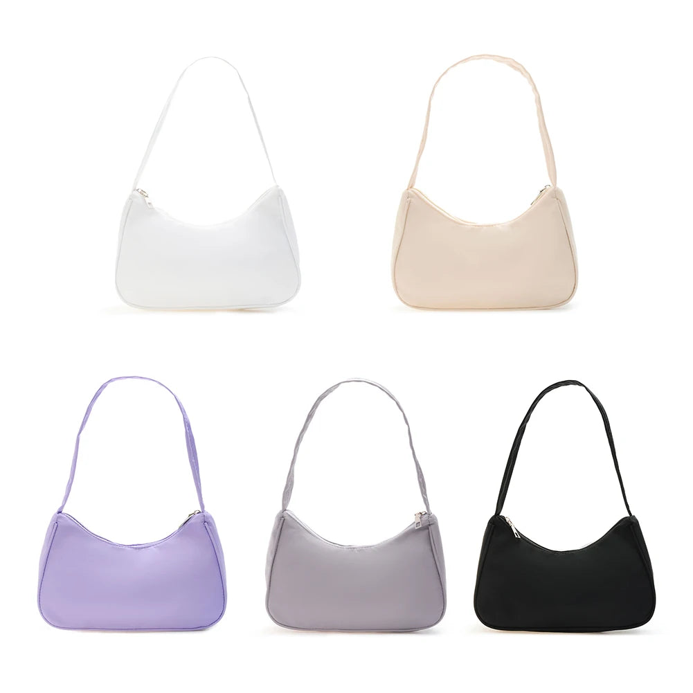 Vintage Nylon Female Hobos Bag Shoulder Bag Shopping Bag