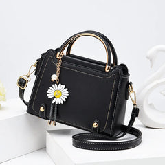 Solid Leather Handbags for Women Crossbody Shoulder Bags