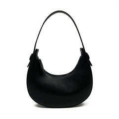 Women's Solid Leather Shoulder Bag Underarm Handbag Travel Tote