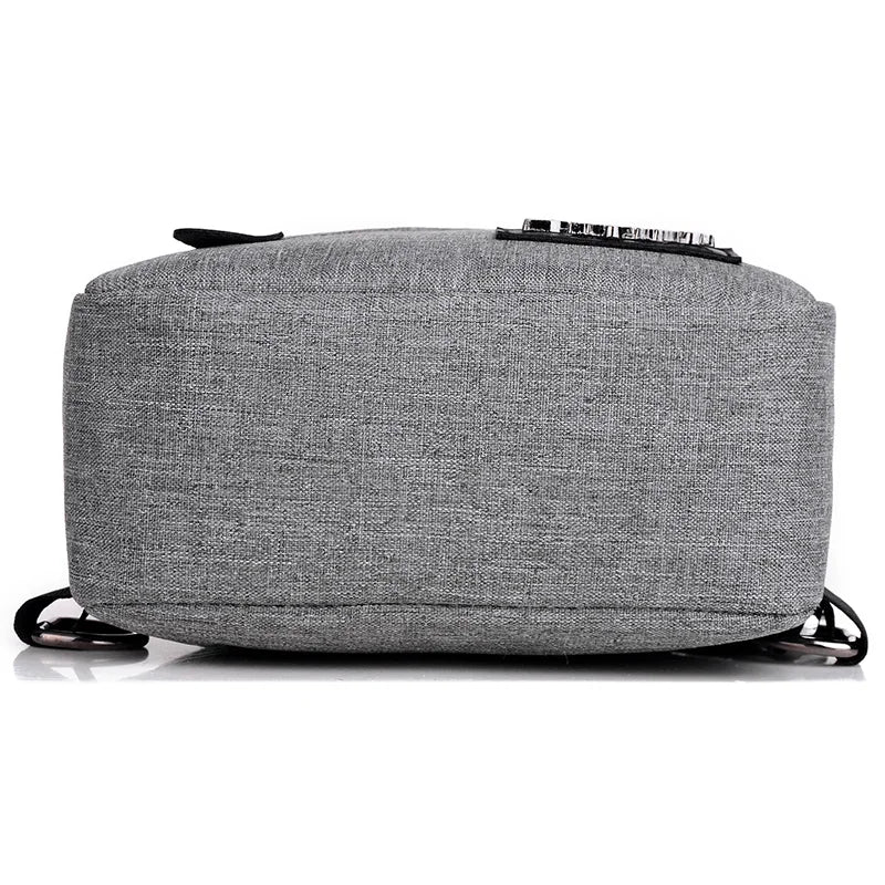 Solid Men Casual Usb Chest Pack Shoulder Bag Travel Male Messenger Bag