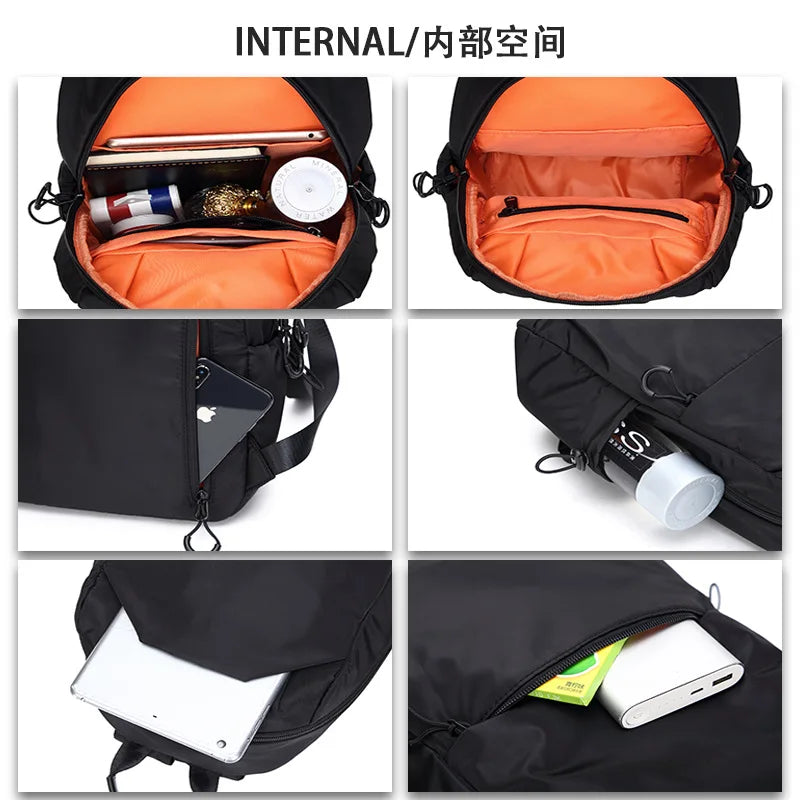 Solid Mini Women Backpack 10 Inch Ipad Oxford Waterproof Commuter Bag