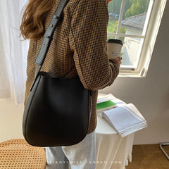 PU Leather Shoulder Bag for Women Bucket Crossbody Bags