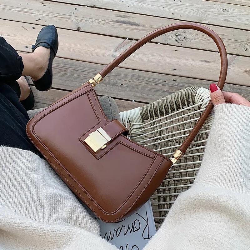 Women's Lock Handbags Small Travel Hand Bag Lady Bags