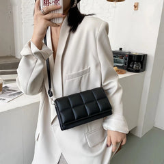 Square Crossbody Bag for Women Small Flap Handbag PU Leather Shoulder Bag