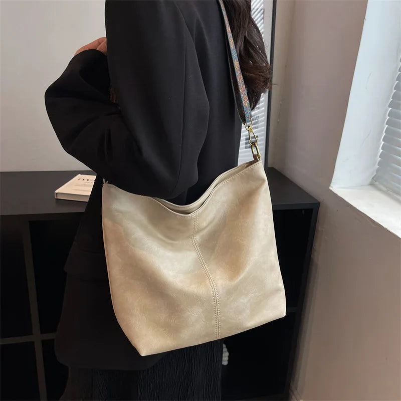 PU Leather Women Shoulder Bag Large Capacity Handbag Totes