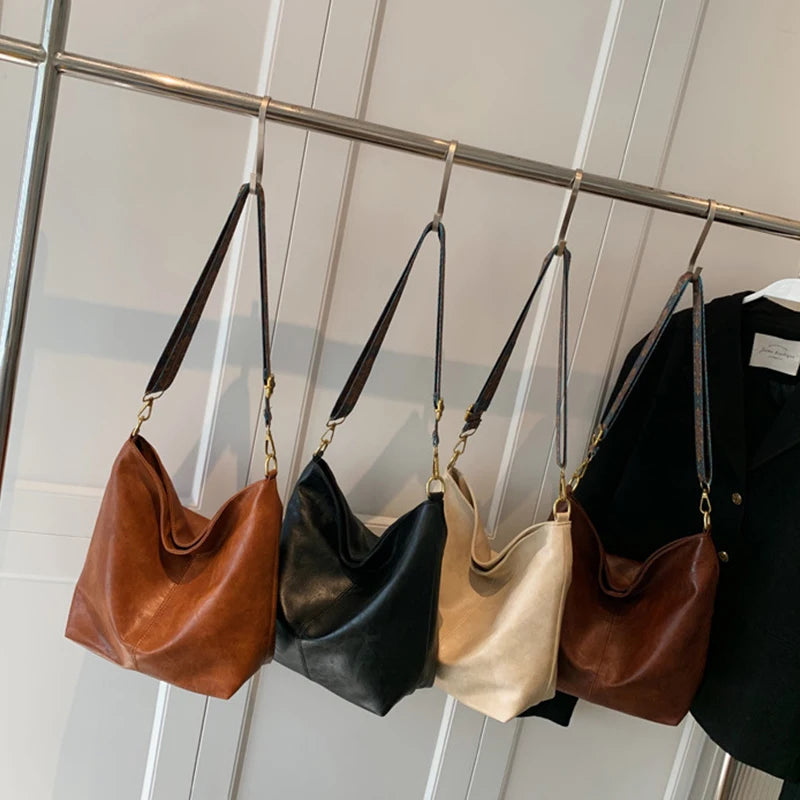 PU Leather Women Shoulder Bag Large Capacity Handbag Totes