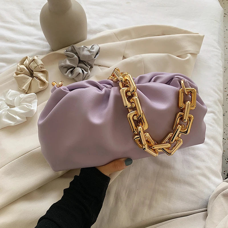 Soft Leather Women's Shoulder Bag Travel Armpit Bag
