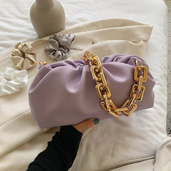 Soft Leather Women's Shoulder Bag Travel Armpit Bag