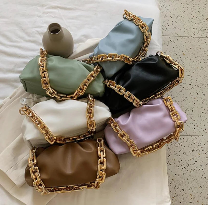 Soft Leather Women's Shoulder Bag Travel Armpit Bag