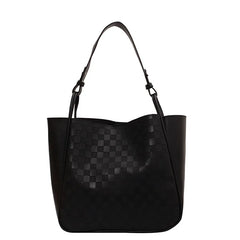 Yellow Pu Leather Shoulder Bag Waterproof Large Capacity Totes
