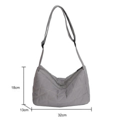 Solid Rhombus Pattern Messenger Bags Women Youth Quilted Handbag