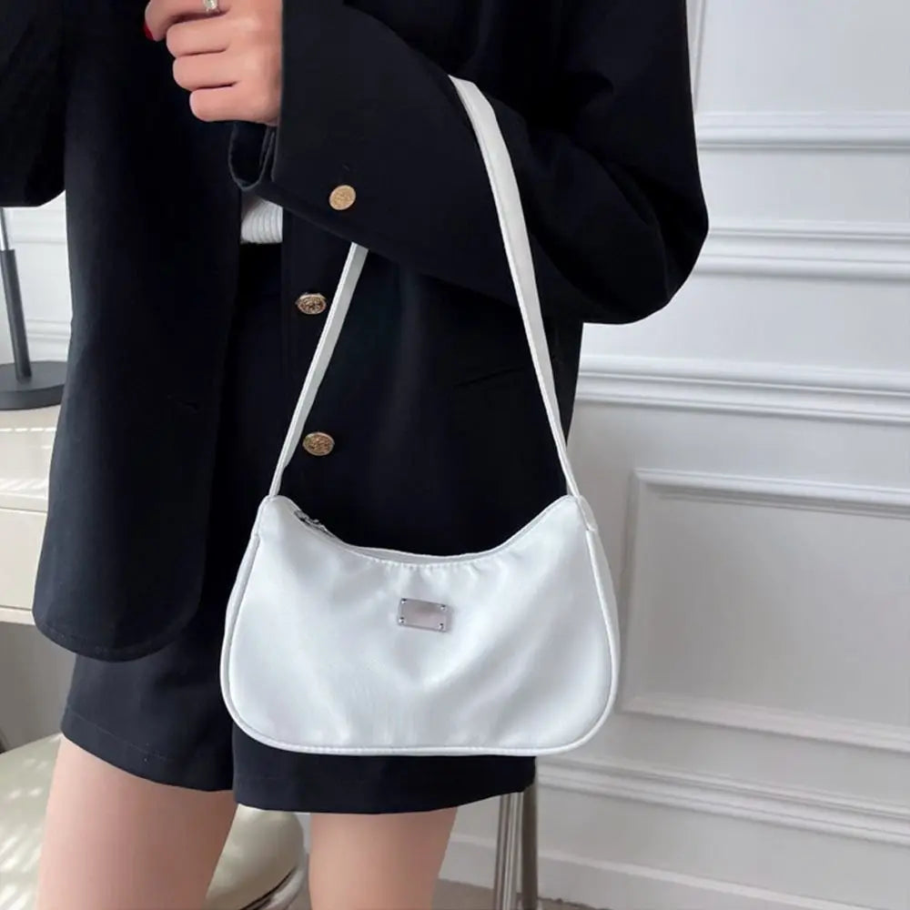 Nylon Mini Messenger Handbag Retro Underarm Bag