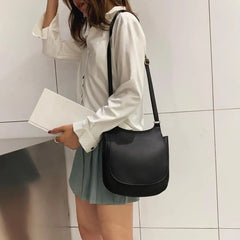 Casual PU Leather Women Large Capacity Flap Crossbody Bag
