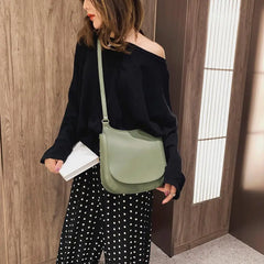 Casual PU Leather Women Large Capacity Flap Crossbody Bag