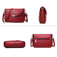 Vintage Soft PU Leather Flap Shoulder Crossbody Bag Purses Handbags