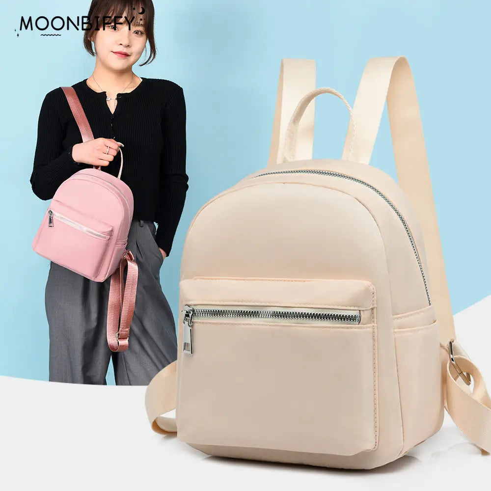 Waterproof Oxford Mini Backpack for Women Multi-Function School Bags
