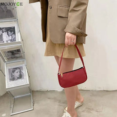 Solid Nylon Underarm Tote Purse Clutches Shoulder Bag
