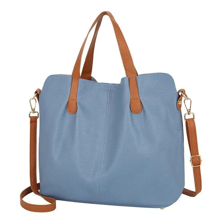 Women's PU Leather Large Capacity Handbag Shoulder Bag