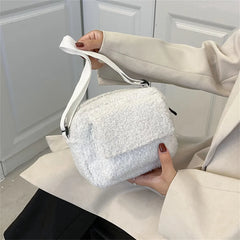 Fluffy Fur Small Sling Bag Women Winter Hip Pouch