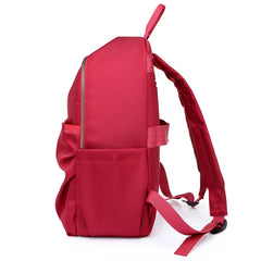 Red Women Backpack Travel Waterproof Shoulder Bags Large Capacity Rucksack
