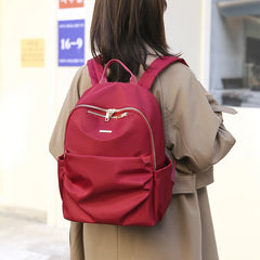 Red Women Backpack Travel Waterproof Shoulder Bags Large Capacity Rucksack
