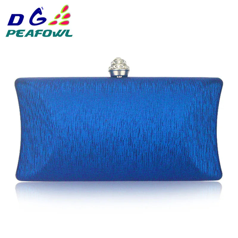 Women Travel Toiletry Bag Red/Blue/Silver Clutch Evening Pochette Wallet Chains