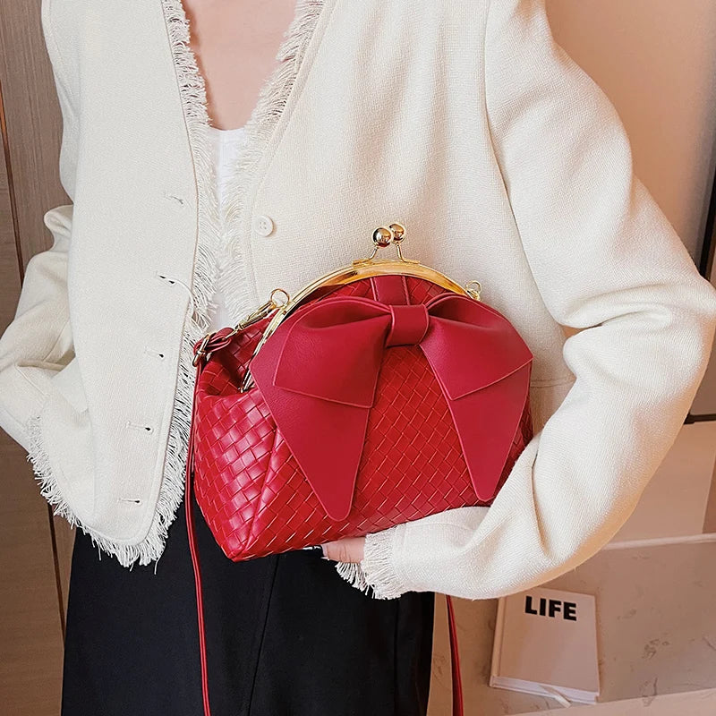 Pleated Clutch Shoulder Bag for Women Party Handbag Crossbody Bag Female Bolsa