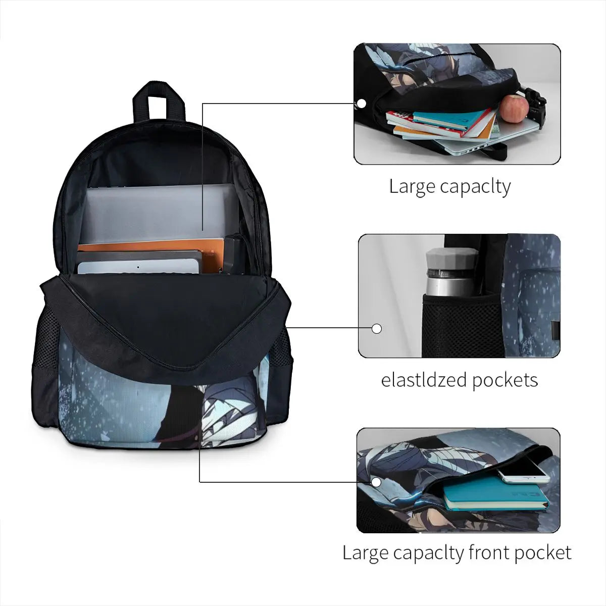 Solo Leveling Rise Backpacks Men's Backpacks Bags For Women