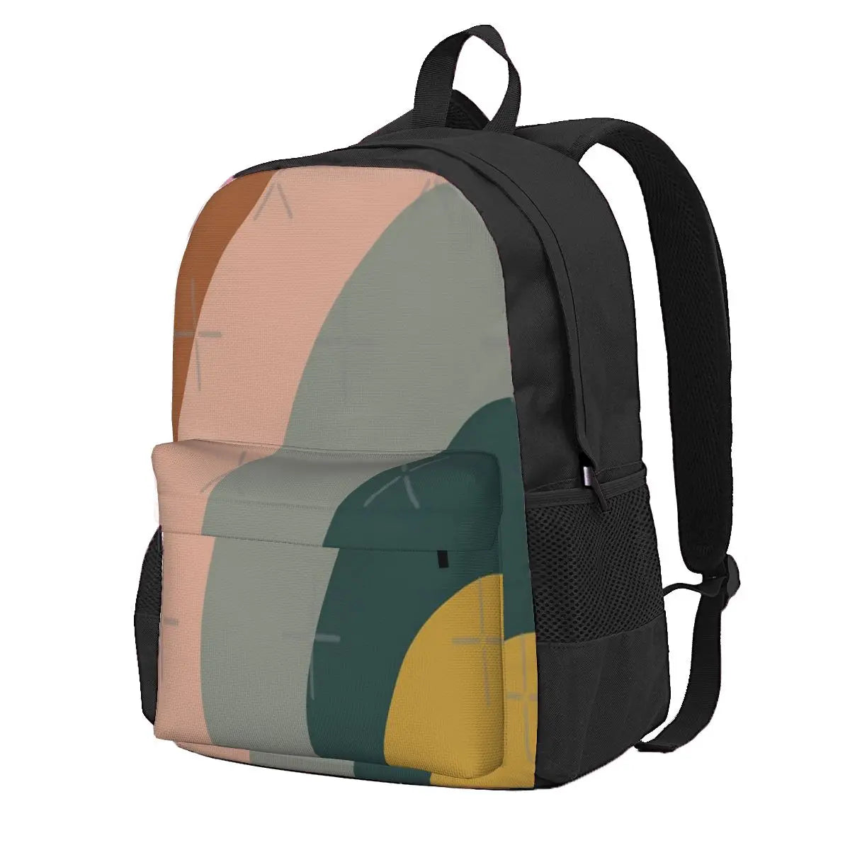 Sound Waves Minimalist Pattern Backpack Men Women Anime School Bag